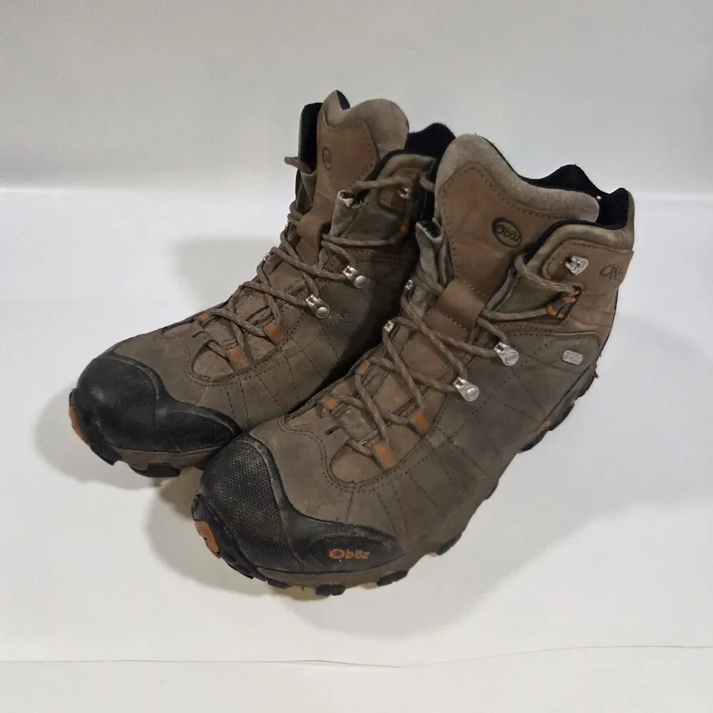 Oboz Bridger Mid B-Dry Men's Hiking Boots, Waterproof, Sudan Brown, Size 14